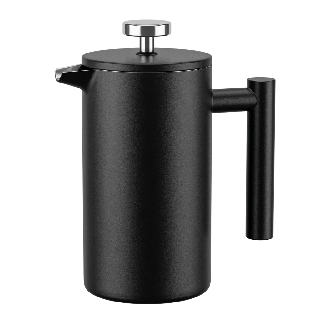 black stainless steel French press