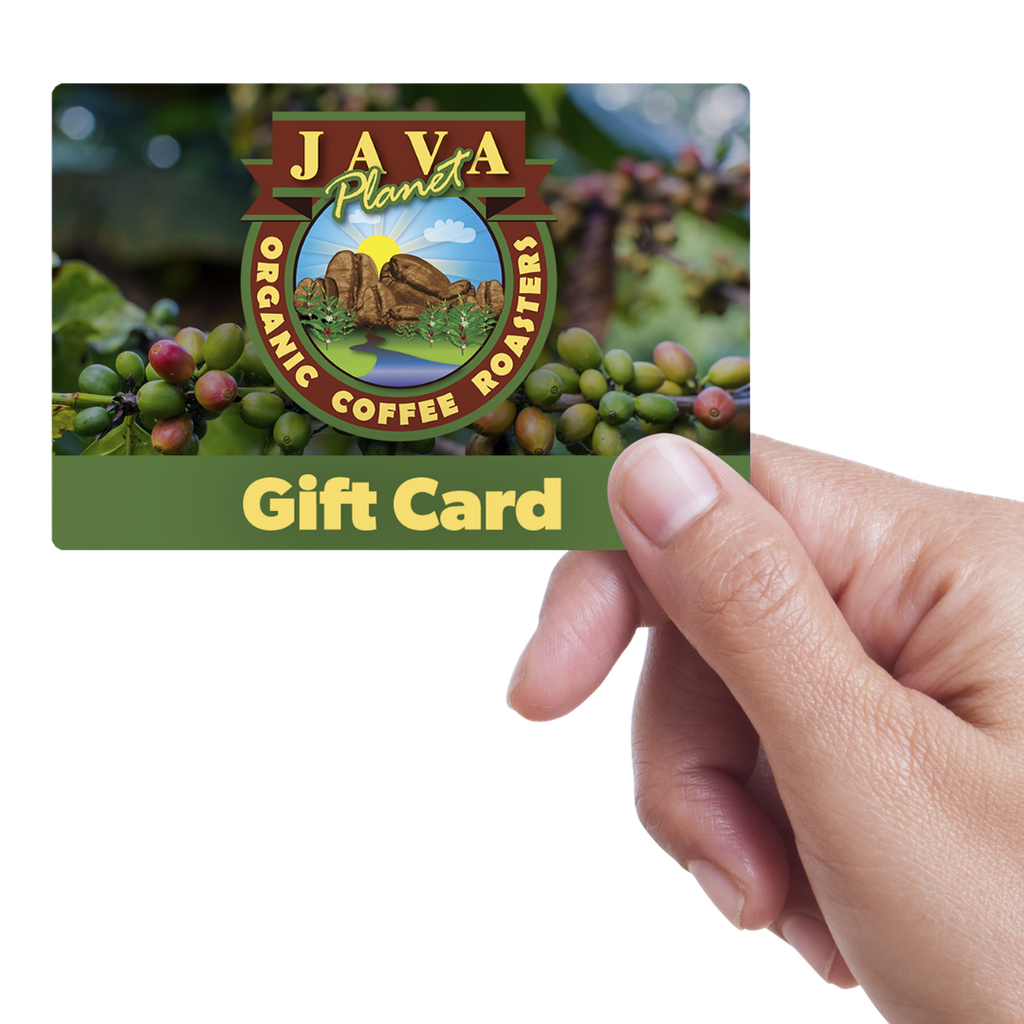 Java Planet Gift Card – Organic Coffee for Any Occasion