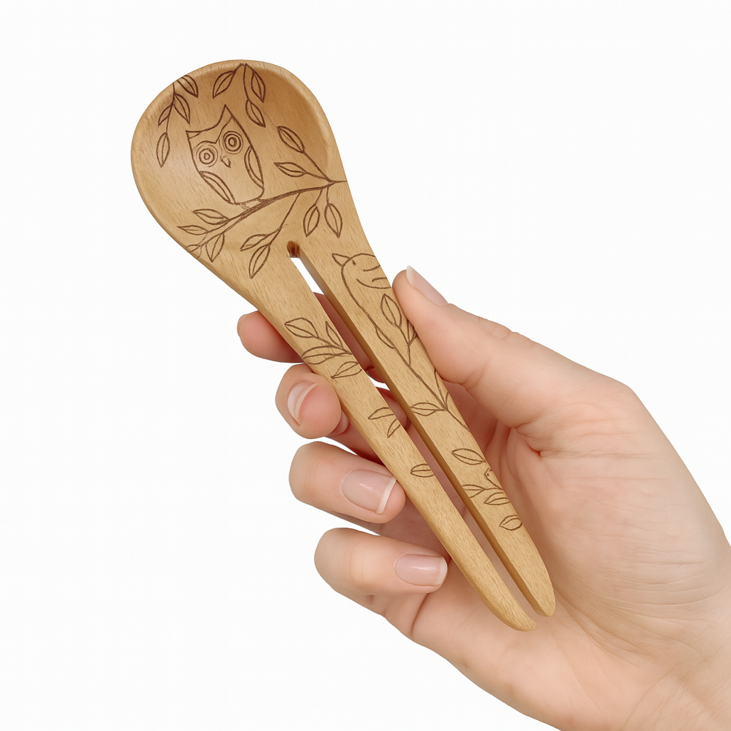 Java Planet Wooden Coffee Scoop & Clip