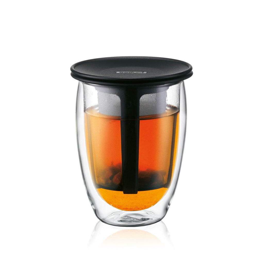 Tea Pot Infuser for One - Bodum Double Walled Glass Tea Strainer
