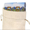 Linen gift wrap bag with two pounds of coffee