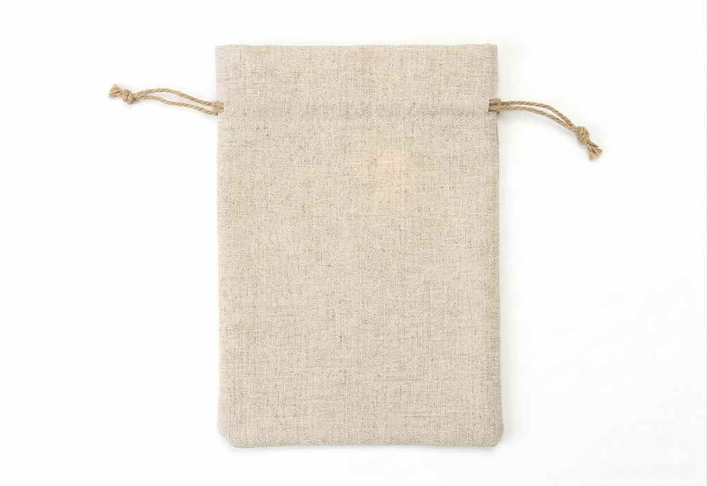 Linen gift wrap bag 