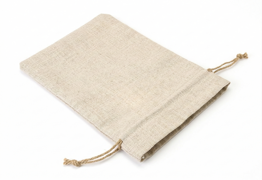 Linen gift wrap bag 