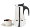 Moka Pot - 6 Shot Stainless Steel Stovetop Espresso Maker (Induction Ready)