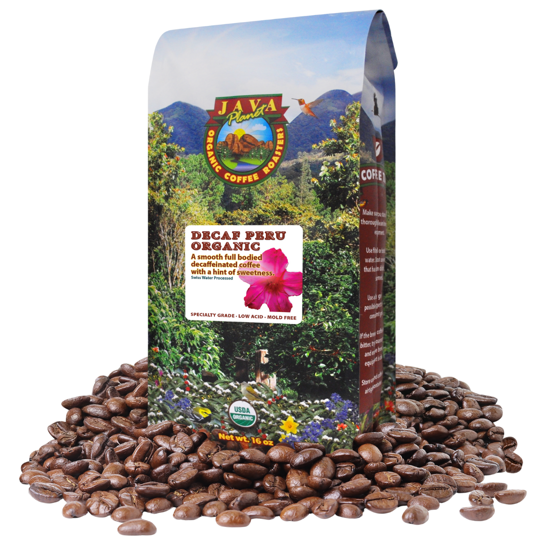 Decaf Peru Organic coffee bag