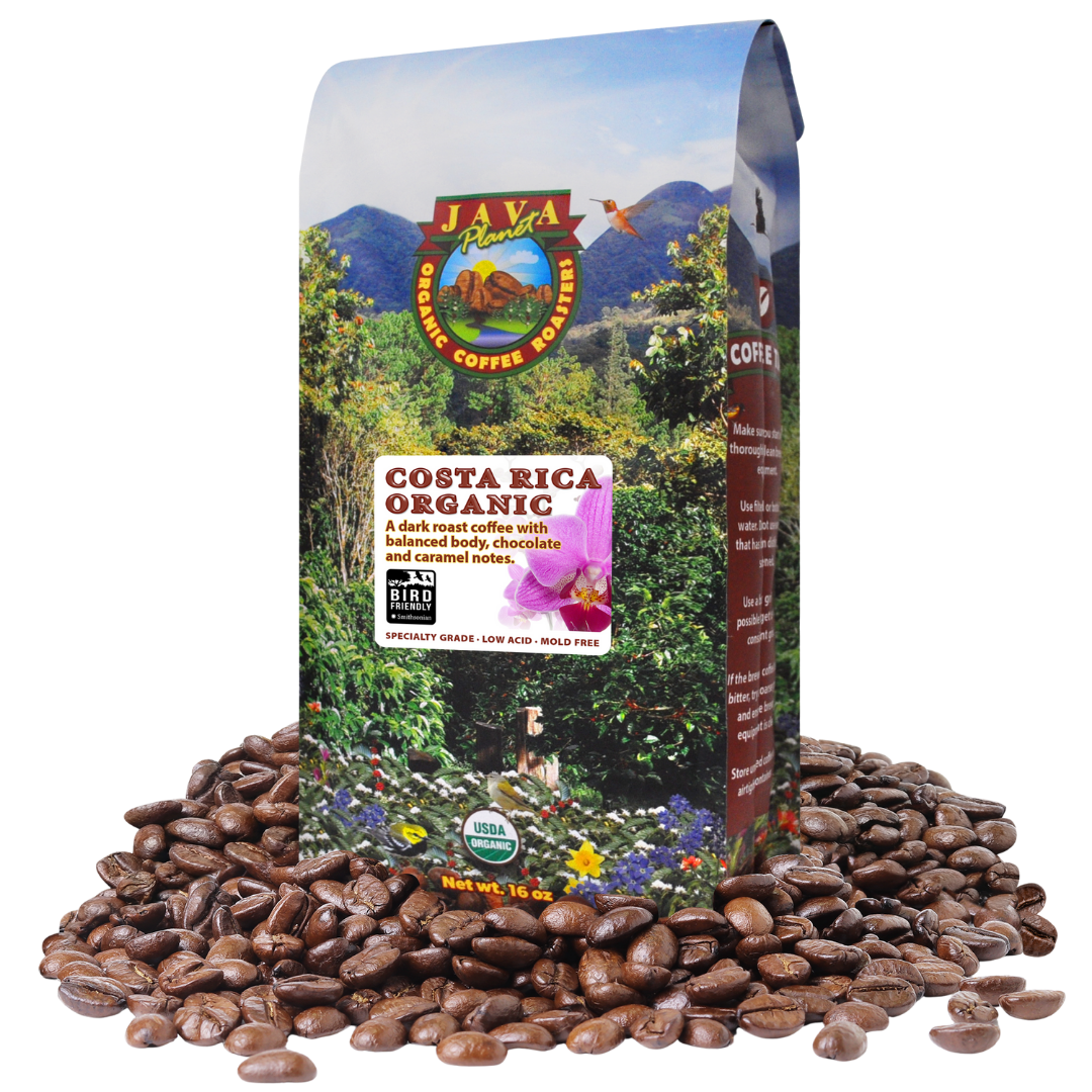 Java Planet Costa Rica Organic dark roast coffee, 1 lb bag